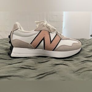 New Balance 327: worn a few times . Few stains